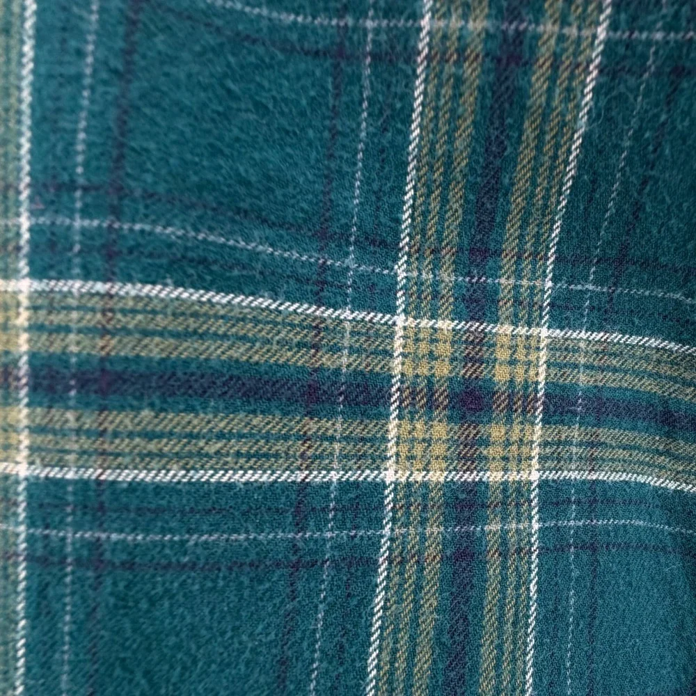 Goodfellow & Co Mens Flannel Long Sleeve Button Up Shirt Green Plaid Size‎ L